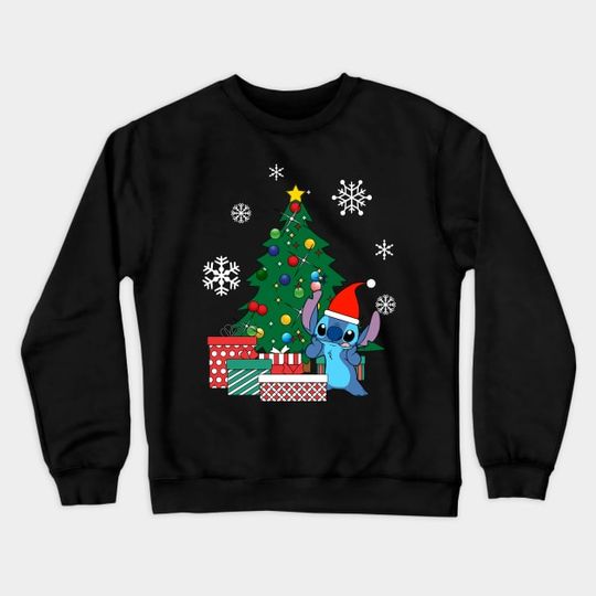Stitch Christmas Tree Lilo And Stitch Disney Christmas Sweatshirt