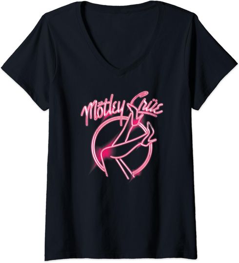 Mötley Crüe – Girls Girls Girls Pink Neon Heels T-Shirt