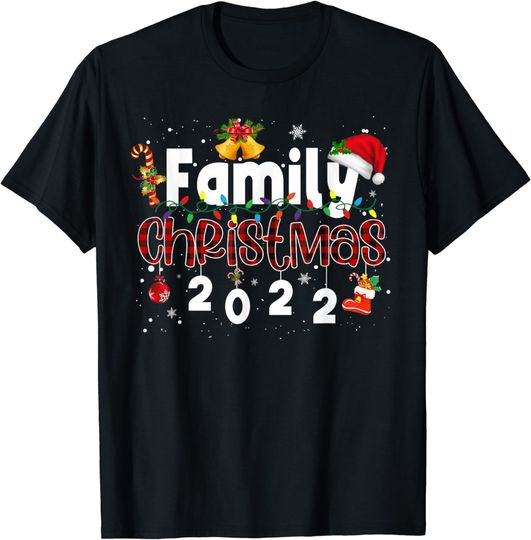 Family Christmas 2022 Tee Buffalo Red Plaid For Men Women T-Shirt