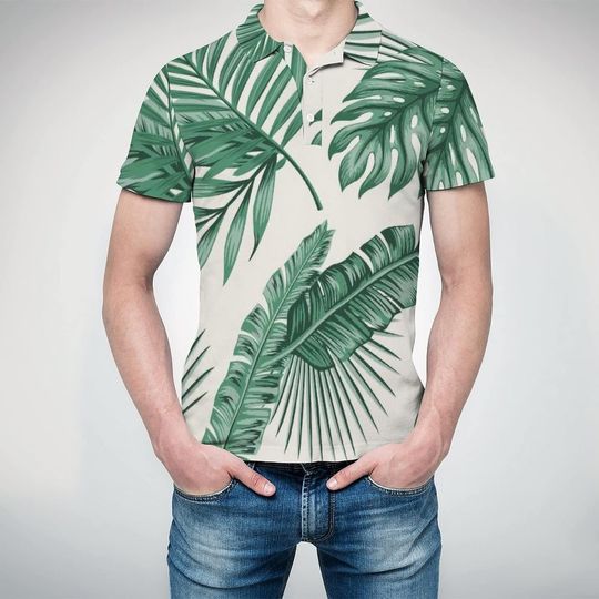 Tropical Leaves Polo Shirt