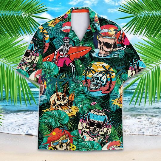 American Bigfoot Hawaiian Shirt, Horror Aloha Shirt