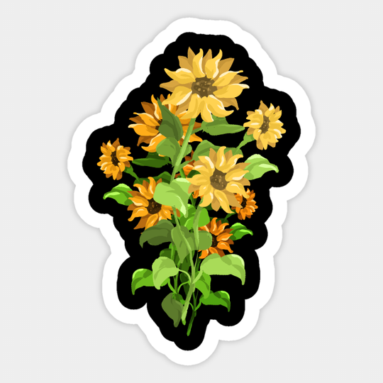 Sun Flower - Flower - Sticker