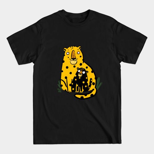 Little leopard with mother - Mother - T-Shirt