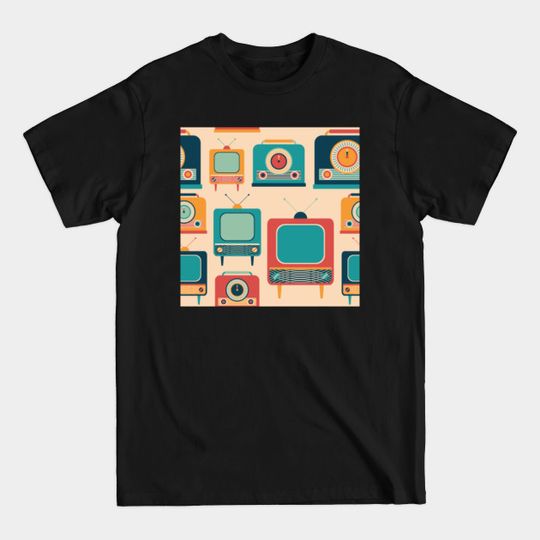 Retro Media Pattern 03 - Tv - T-Shirt