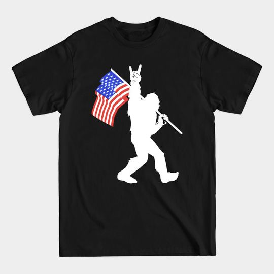 American Flag Bigfoot - Bigfoot - T-Shirt