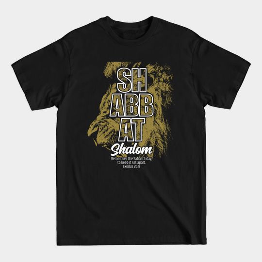 Shabbat Shalom Lion - Sabbath - T-Shirt
