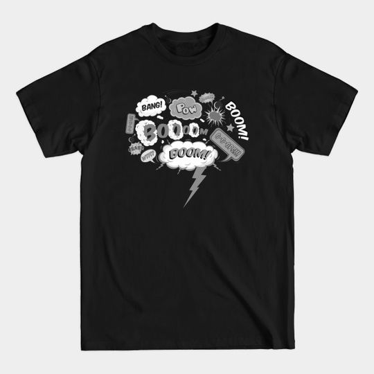 Comic Bubble - Black & White - Comics - T-Shirt