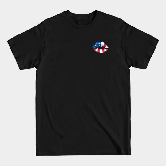 American Flag Lips - American Flag Lips - T-Shirt