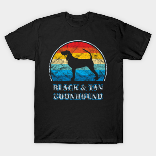 Black and Tan Coonhound Vintage Design Dog - Black And Tan Coonhound - T-Shirt