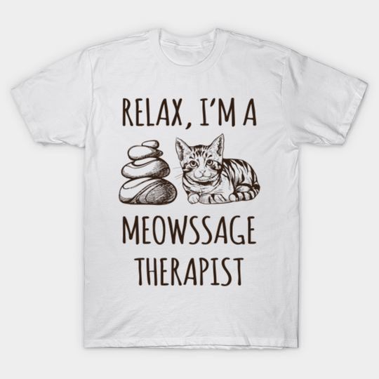 Funny Massage Therapist Cat - Massage Therapist - T-Shirt