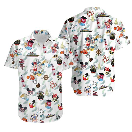 Disney Mickey And Friends Summer Vacation Hawaiian Shirt