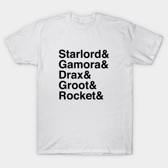 Helvetica Guardians - Guardians Of The Galaxy - T-Shirt