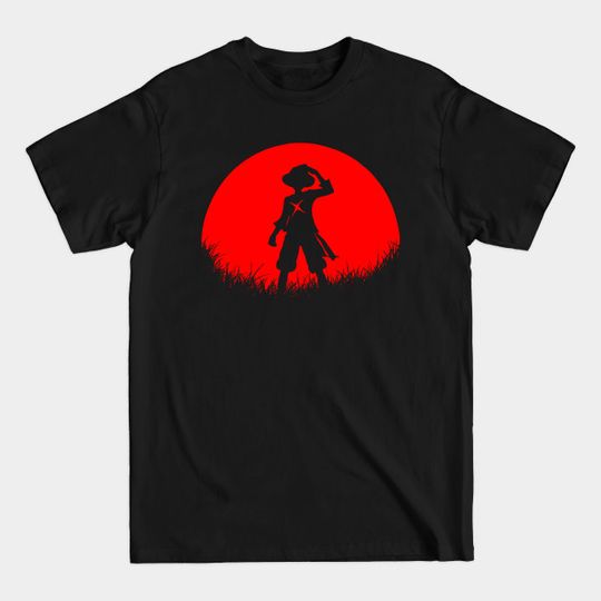Red Moon Straw Hat - Red Moon - T-Shirt