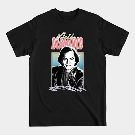 Neil Diamond // Retro 1970s Style Fan Design - Neil Diamond - T-Shirt