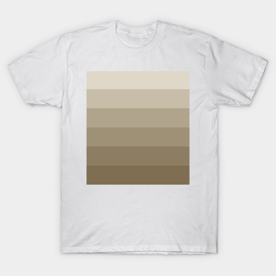 Stripes - Gradient - Dark to Light brown - Stripes - T-Shirt