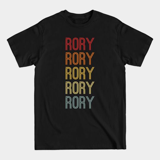 Rory Name Vintage Retro Pattern - Rory - T-Shirt