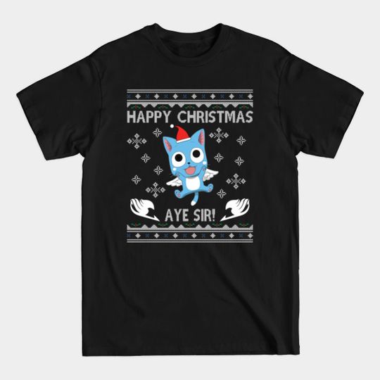 Happy Fairy Tail Aye Sir Christmas Knit - Fairy Tail - T-Shirt