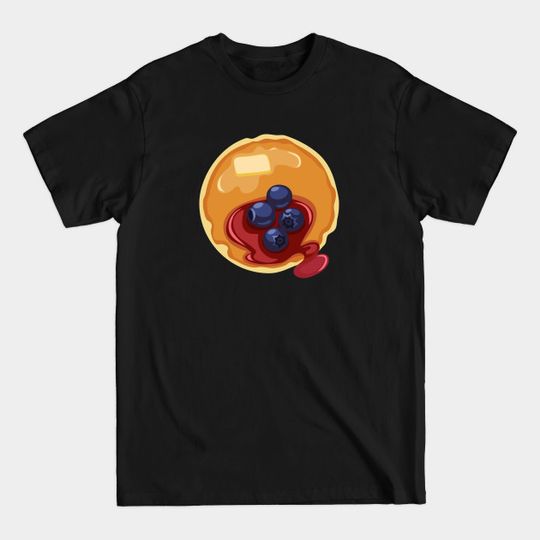 Breakfast With Pancakes and Blueberries - Dessert - T-Shirt