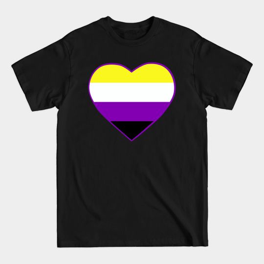 Pride Flag Heart Non Binary - Pride Month - T-Shirt