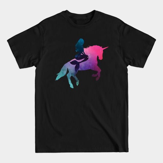 Mermaid Riding Unicorn - Mermaid Unicorn - T-Shirt