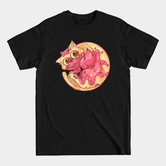 Strawberry Donut Cat - Donut Cat - T-Shirt