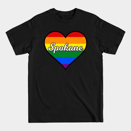 Spokane Washington Gay Pride Heart - Spokane Washington - T-Shirt