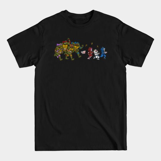 TMNT VS Pizza Cats - Samurai Pizza Cats - T-Shirt