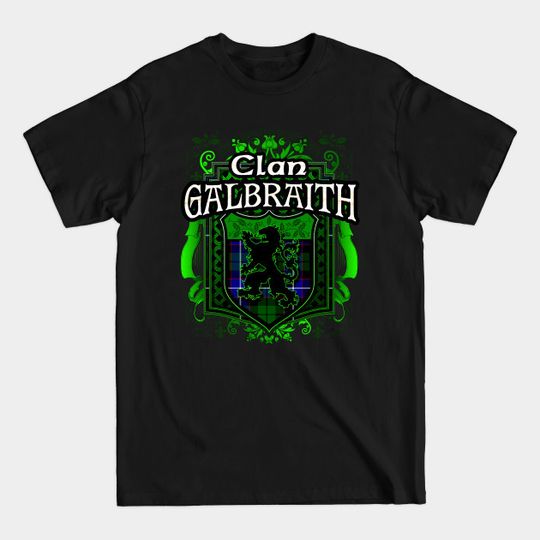 Clan Galbraith Tartan Lion - Scottish Tartan - T-Shirt