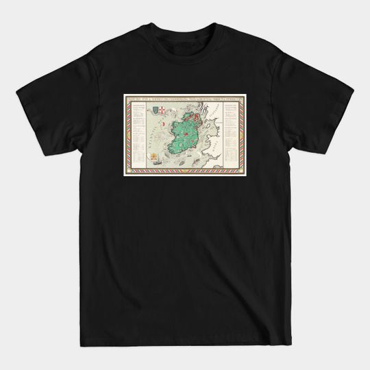 Old Vintage Map of Ireland by MacDonald Gil (1929) - Ireland - T-Shirt