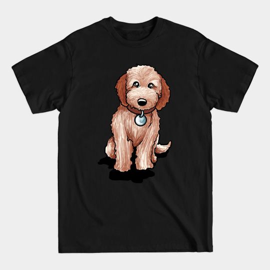 Cute Goldendoodle Puppy Gift Golden Doodle Print - Goldendoodle - T-Shirt