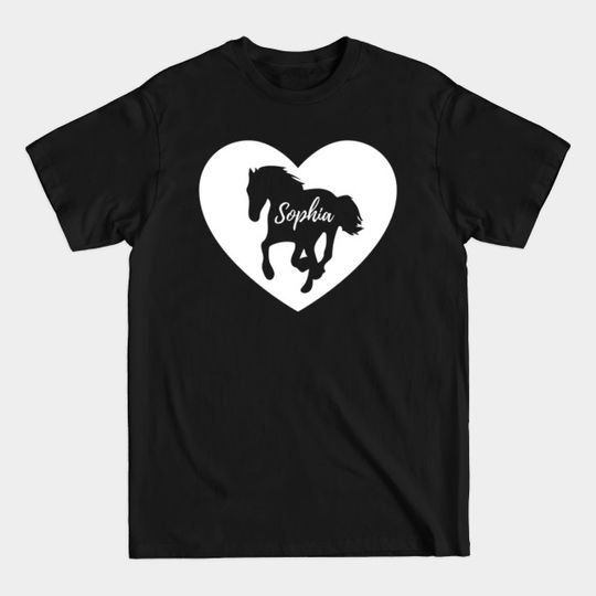 Sophia Horse Lover Shirt for Girls Named Sophia Loves Horses - Sophia - T-Shirt