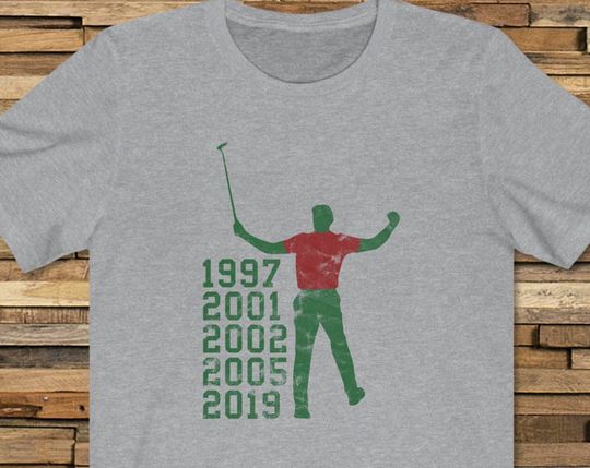 Tiger Woods Fan T-Shirt for Masters Win 2019 Golf PGA Tour Funny Golfer GOAT Big Cat Augusta Georgia Bella + Canvas Unisex Tee Shirt TShirt