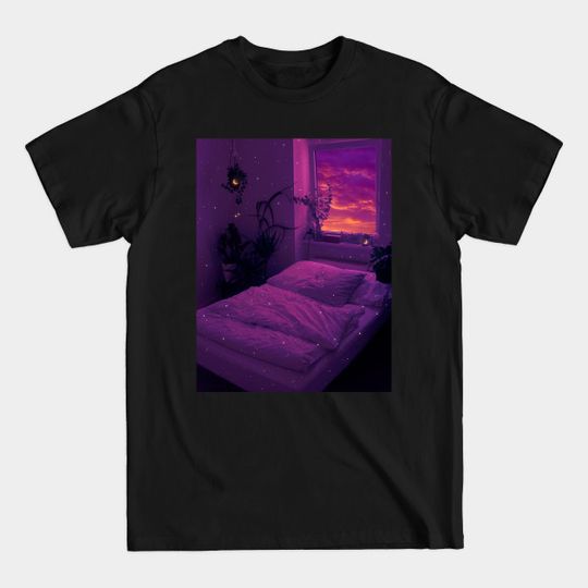 Lofi Room - Purple Bedroom - T-Shirt