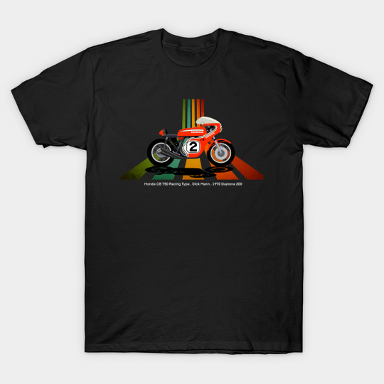 Vintage motorcycle Legend Dick Mann 1970 Daytona 200 Winner - Motorcycles - T-Shirt