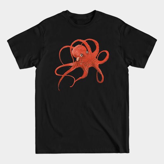 Red octopus - Octopus Illustration - T-Shirt