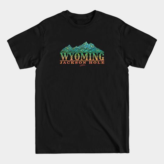 Jackson Hole, Wyoming with Teton Range - Jackson Hole - T-Shirt