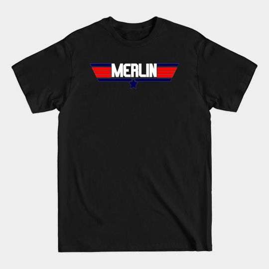 "Merlin" fighter pilot action movie design - Merlin - T-Shirt