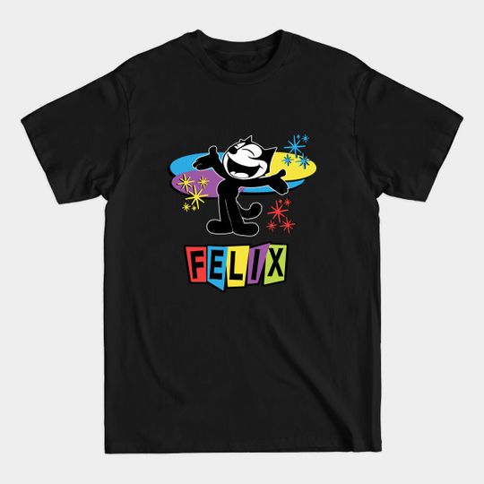 Felix the Cat Comics Retro Futurist Mid Century Modern TV in Joyful Happy Design - Felix The Cat Vintage - T-Shirt