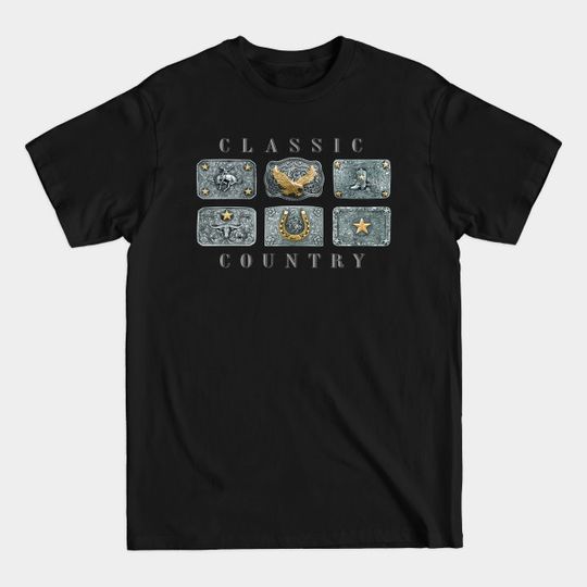 Classic Country and Western Belt Buckles - Belt Buckles - T-Shirt