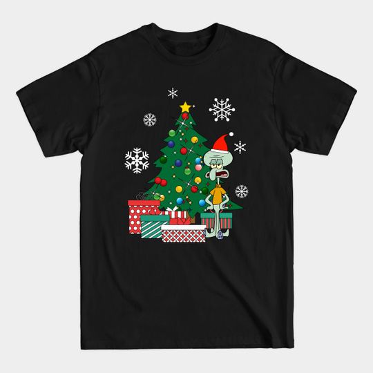 Squidward Tentacles Around The Christmas Tree - Squidward - T-Shirt