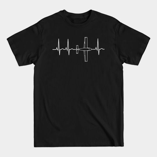 Airplane Pilo Pilot Heartbeat Flying Gift - Airplane Pilot Pilot Heartbeat Ts - T-Shirt