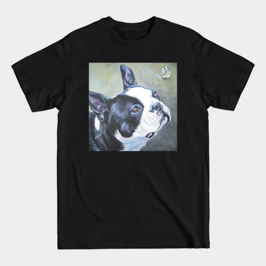Boston Terrier Fine Art Painting - Boston Terrier - T-Shirt