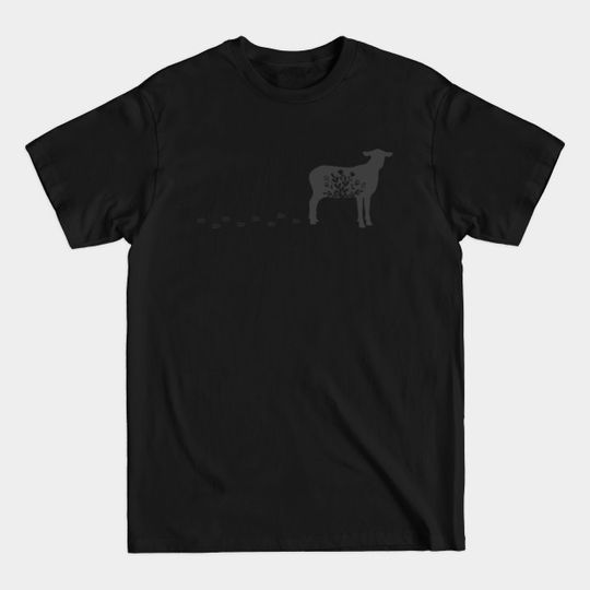 Sheep with Flowers - Sheep - T-Shirt