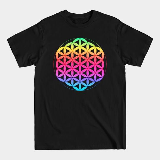flower of life rainbow - Life - T-Shirt