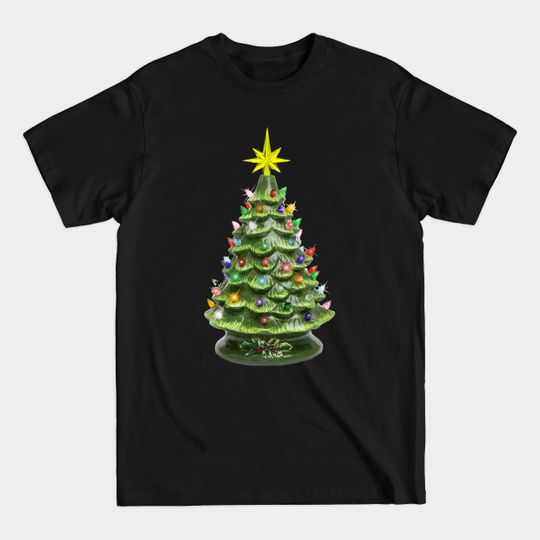 Vintage Ceramic Christmas Tree - Christmas - T-Shirt