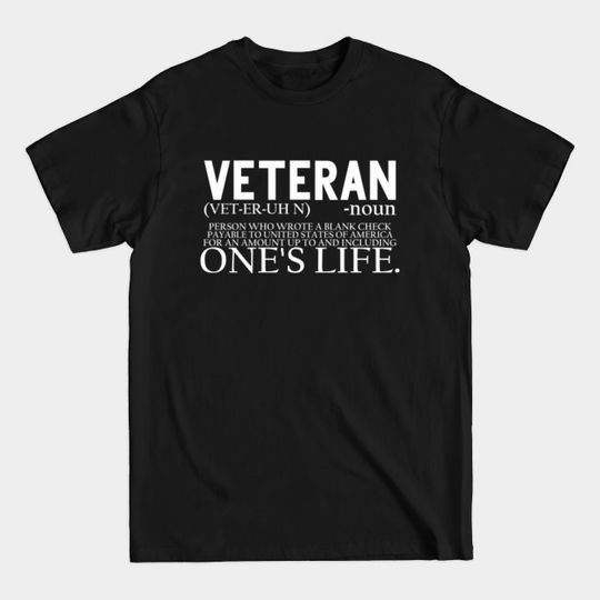 Veteran Definition Veterans Day - Veterans Day - T-Shirt