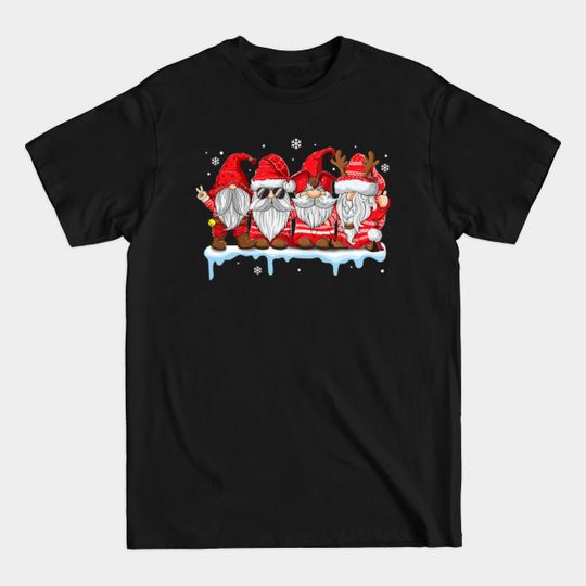 Gnomes In Red Ugly Sweater Gnome Christmas X-mas Gift Women - Christmas Quarantine - T-Shirt