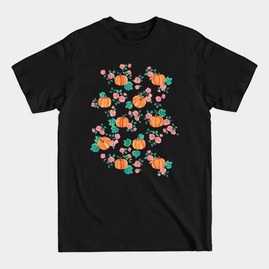 Pumpkins and Roses - Pumpkin - T-Shirt