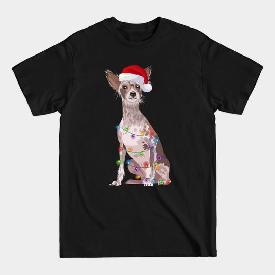 Chinese Crested Christmas Lights Xmas - Chinese Crested - T-Shirt