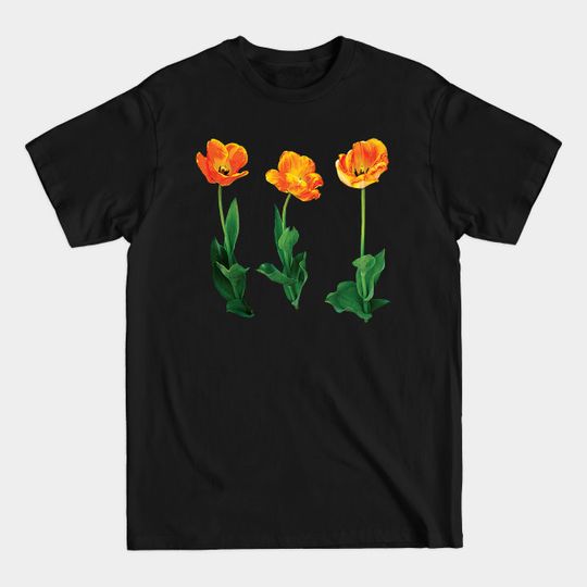Three Tulips in a Row - Tulips - T-Shirt